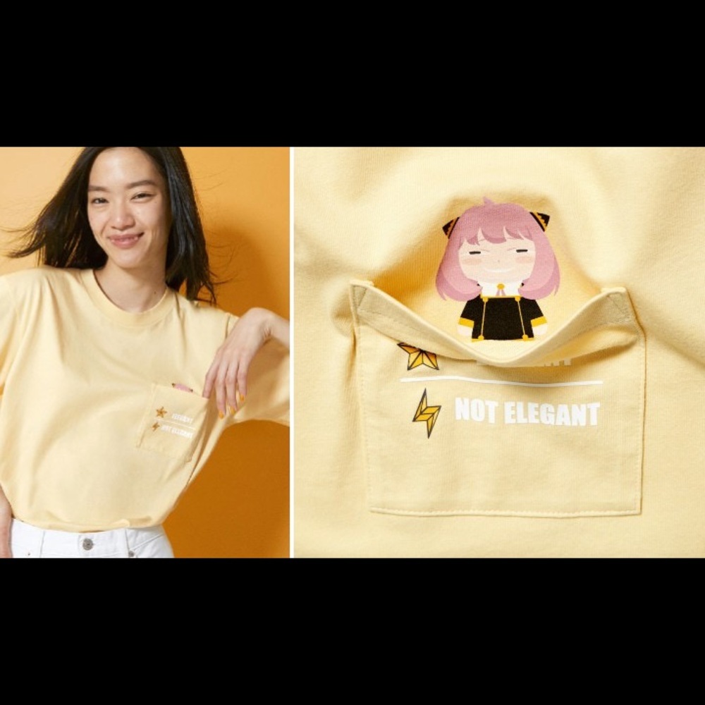 SPY X FAMILY UNIQLO YELLOW ANYA FORGER TEE LARGE